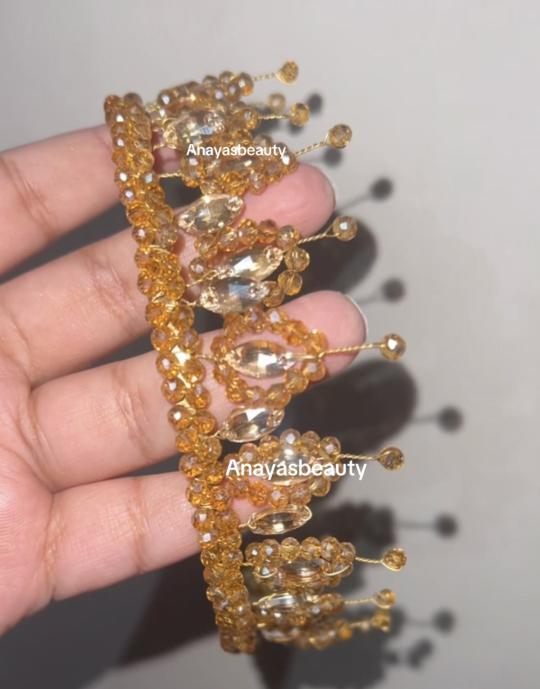Champagne princess crown